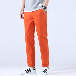 Slim Fit Straight Stretch Trousers