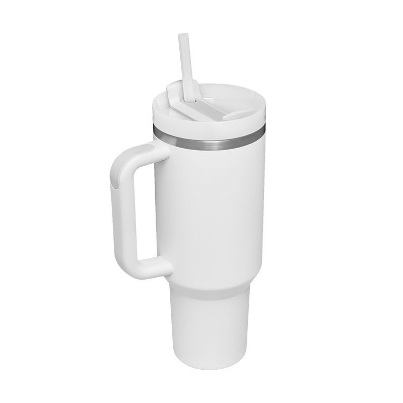 40 Oz Tumbler With Handle Straw Stainless Steel