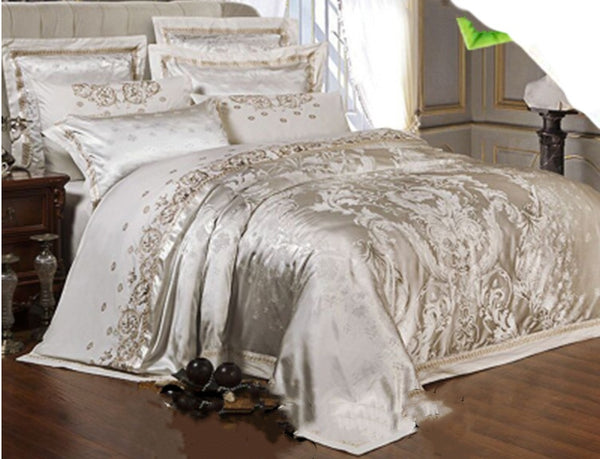 Ice Silk Jacquard Luxury High-end Linen And Cotton Bedding Set