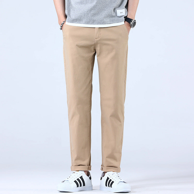 Slim Fit Straight Stretch Trousers