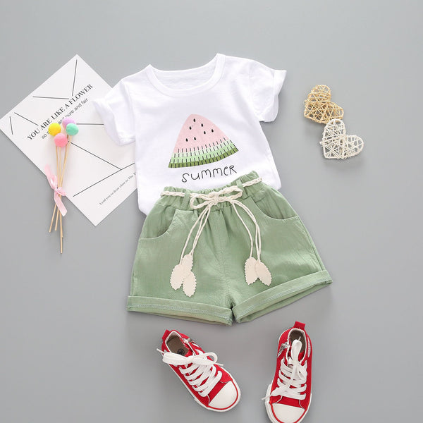 Cute Shorts Wear Cartoon T-shirt