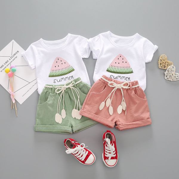 Cute Shorts Wear Cartoon T-shirt