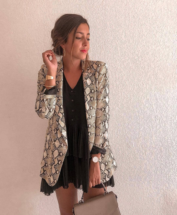 Thin Snake printed Coat