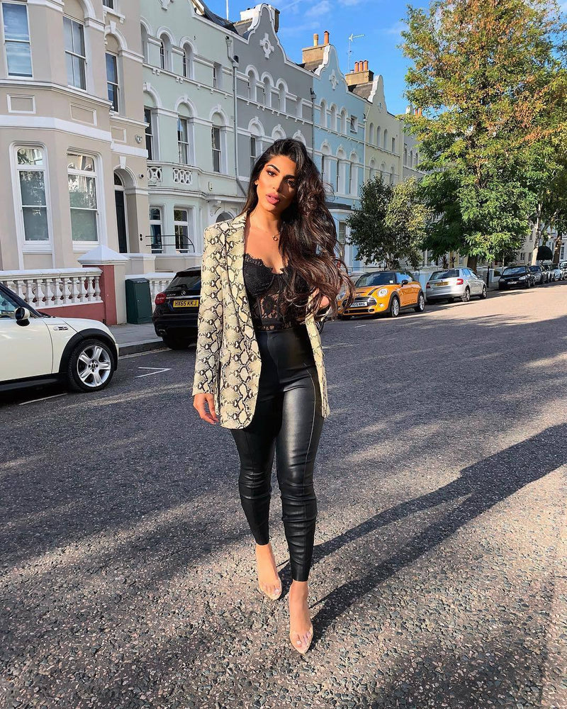 Thin Snake printed Coat