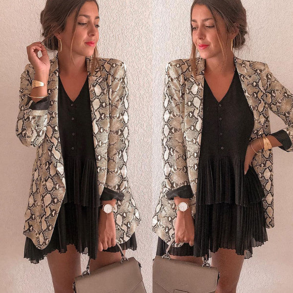 Thin Snake printed Coat