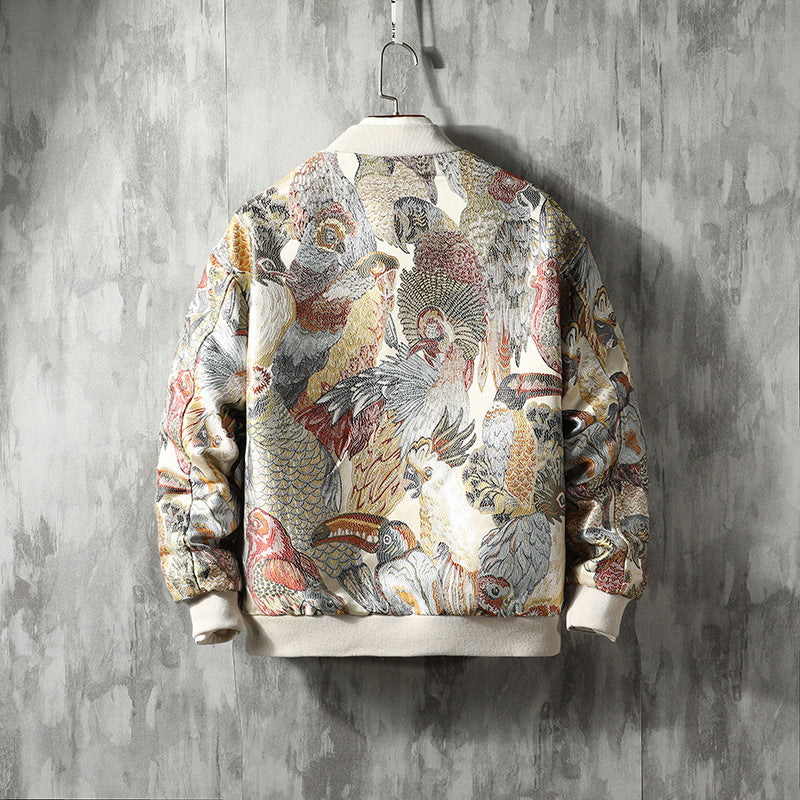 Style Jacket Large Size Coat Youth Jacket Zipper Stand Collar Long Sleeve