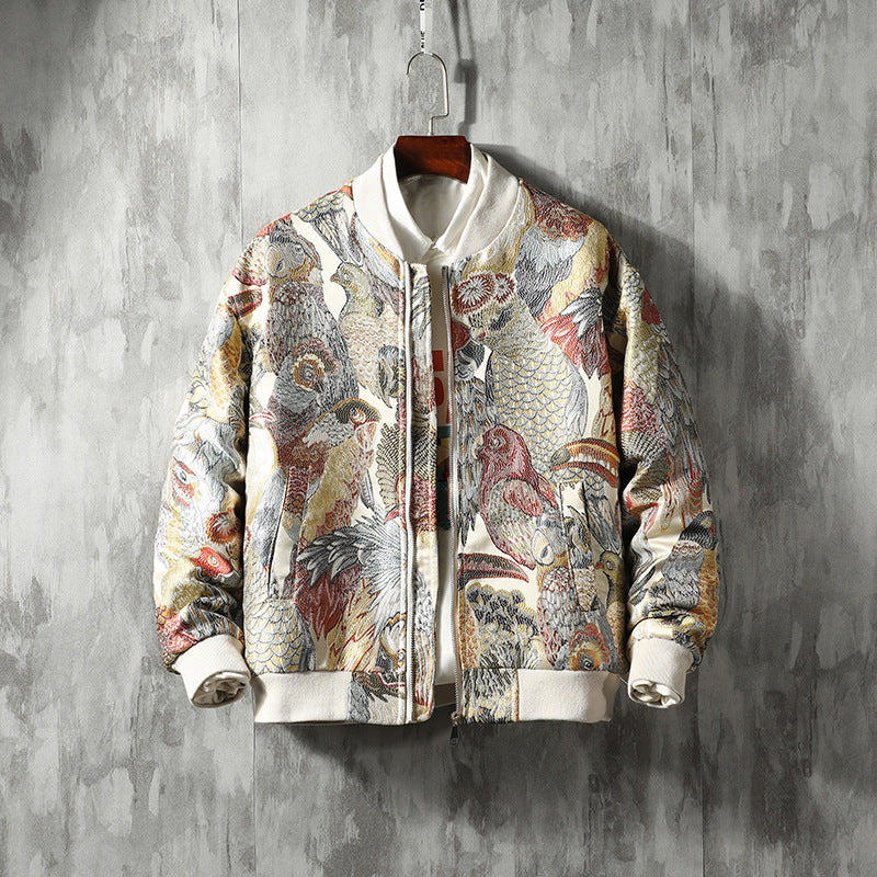 Style Jacket Large Size Coat Youth Jacket Zipper Stand Collar Long Sleeve