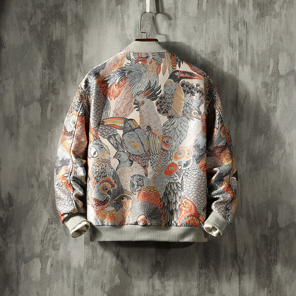 Style Jacket Large Size Coat Youth Jacket Zipper Stand Collar Long Sleeve