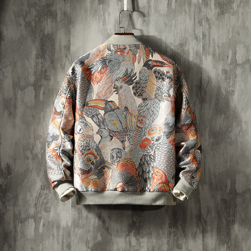 Style Jacket Large Size Coat Youth Jacket Zipper Stand Collar Long Sleeve