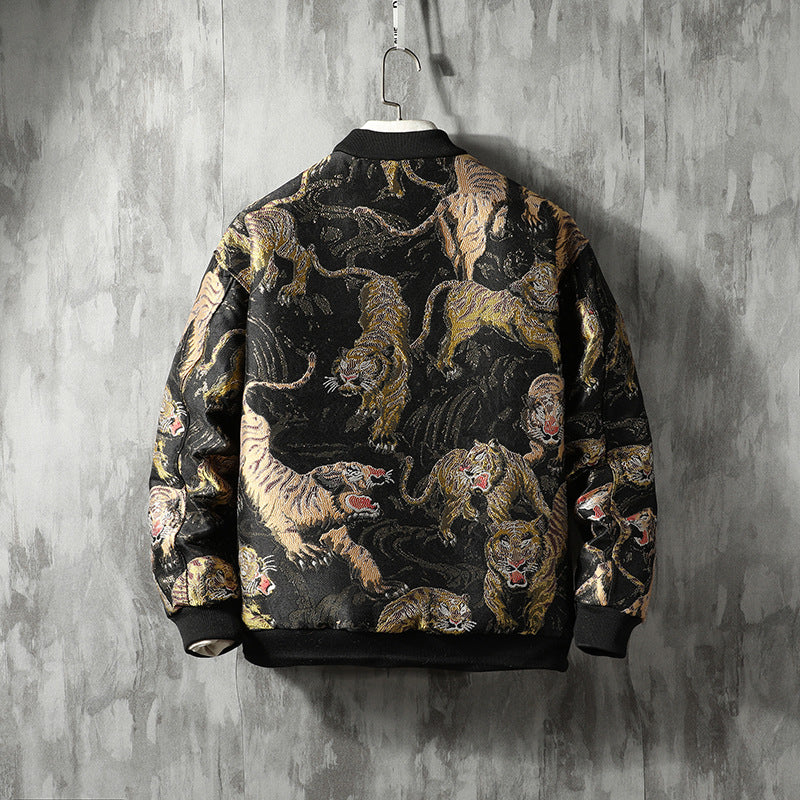 Style Jacket Large Size Coat Youth Jacket Zipper Stand Collar Long Sleeve