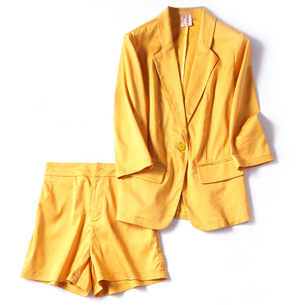Casual Tencel Small Jacket Three-quarter Sleeve Short