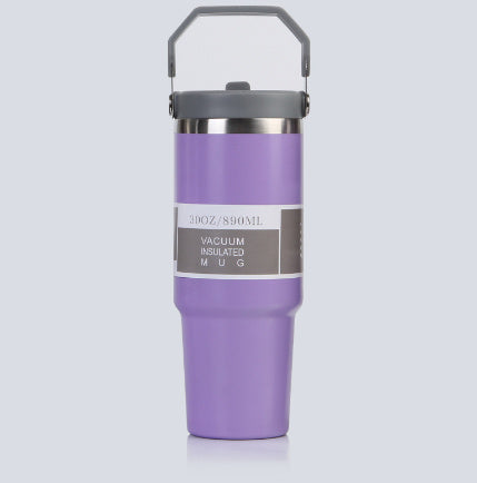 Stainless Steel Cup Travel Sports Water Bottle With Handle Cover
