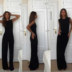 Solid Vest Casual Jumpsuit
