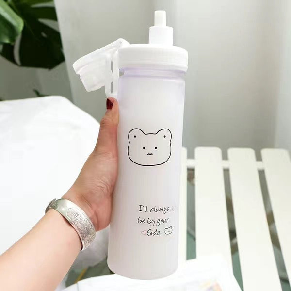 Cute Plastic Girl Student Cartoon Drinking Straw