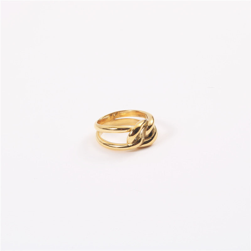 Thick Chain Twist Ring