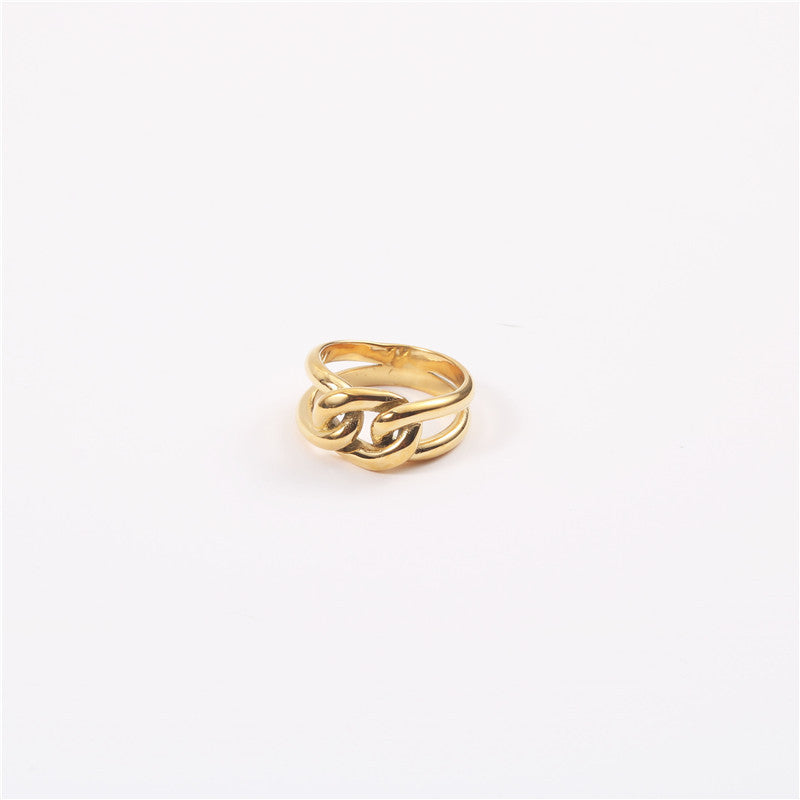 Thick Chain Twist Ring