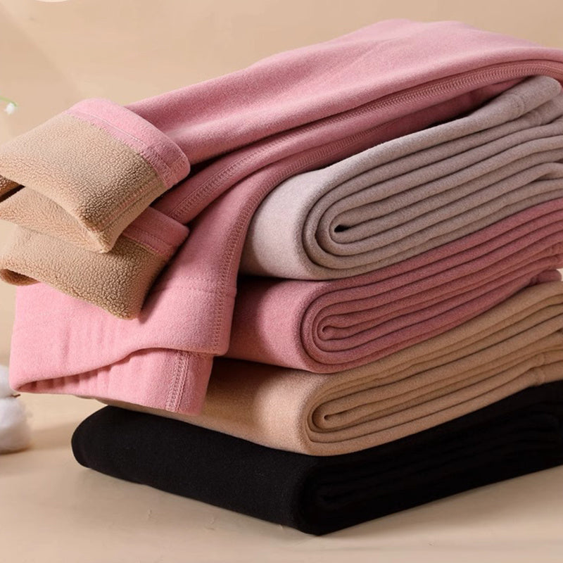 Warm Cashmere Leggings Winter Solid Slim Pants Trousers