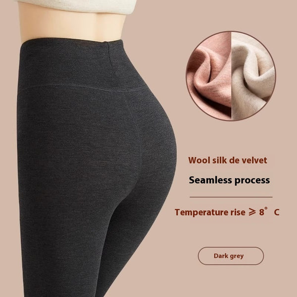 Winter Warm Leggings Cashmere Plus Velvet Tight Pants