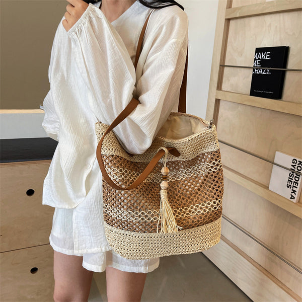 Straw Fashion Seaside Vacation Beach Bag