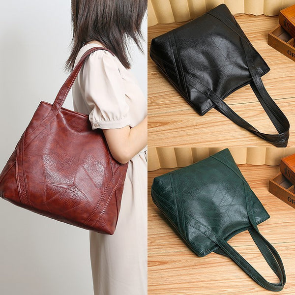 New Women&amp;amp;#039;s Shoulder Bag Large Capacity Retro Fashion Soft Leather
