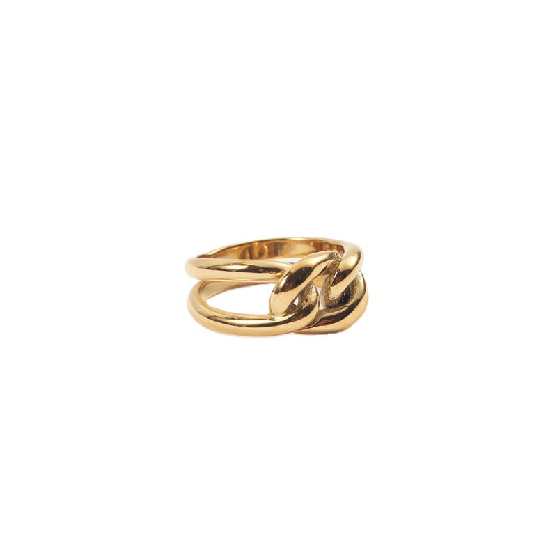 Thick Chain Twist Ring