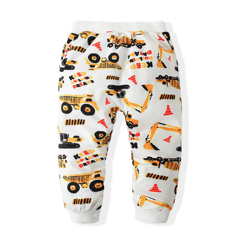 Boys Long Sleeve Cartoon Two-piece Set