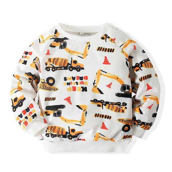 Boys Long Sleeve Cartoon Two-piece Set