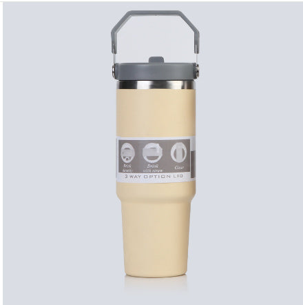 Stainless Steel Cup Travel Sports Water Bottle With Handle Cover