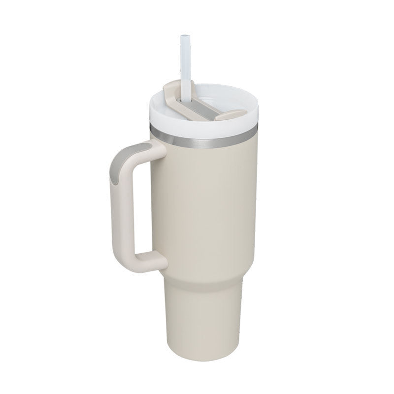 40 Oz Tumbler With Handle Straw Stainless Steel