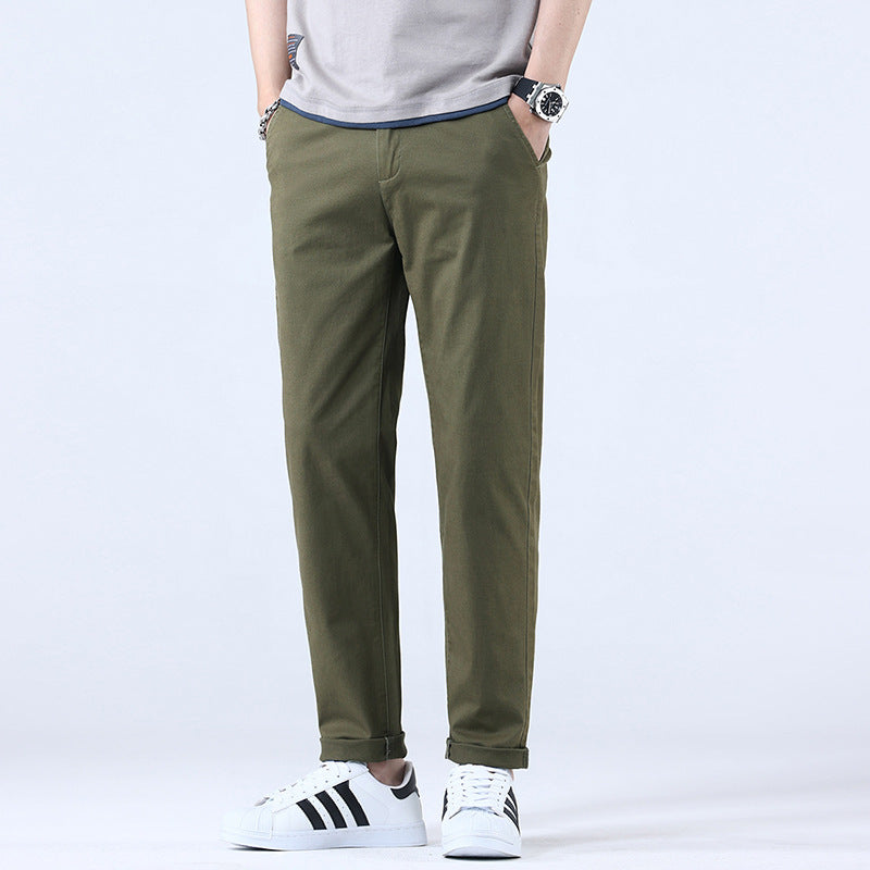 Slim Fit Straight Stretch Trousers