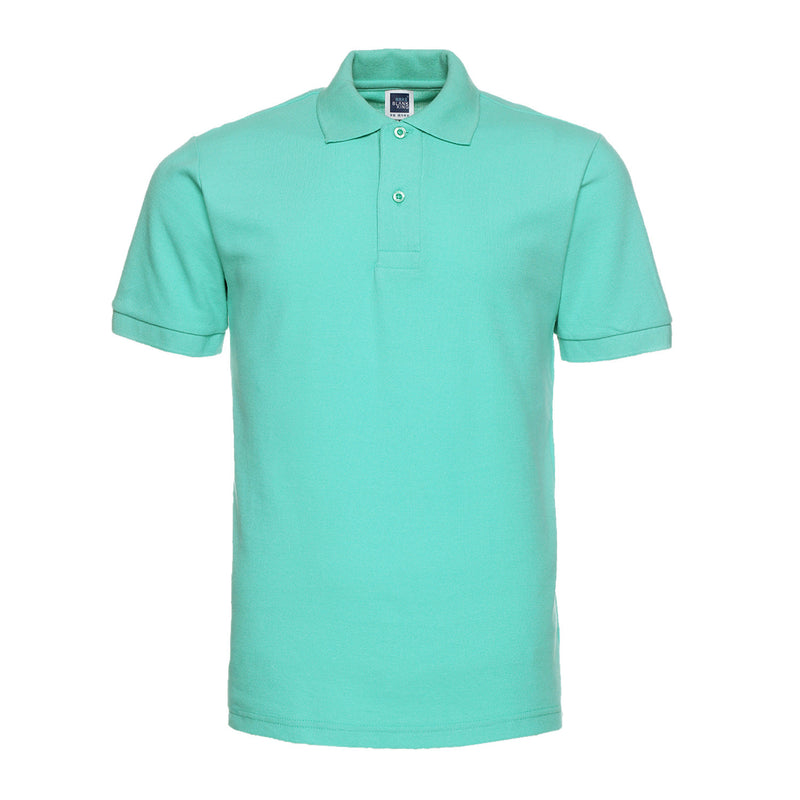 Solid Lapel Short Sleeve Polo Shir