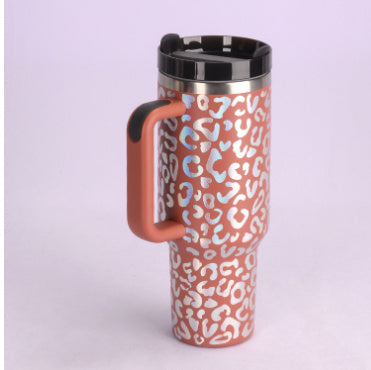 40 Oz Tumbler With Handle Straw Stainless Steel
