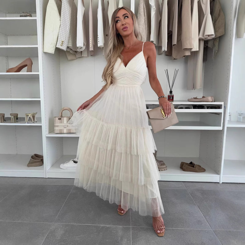 Sexy Mesh Slip Dress Women