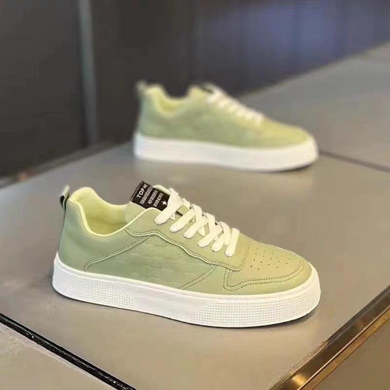 Casual Lace-up Sneakers Men Plaid Flats Shoes