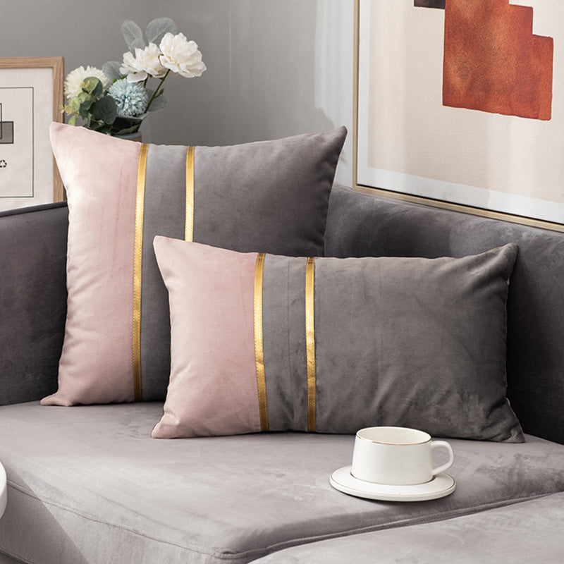 Sofa Pillowcase Velvet Bedside Living Room Waist Pillow