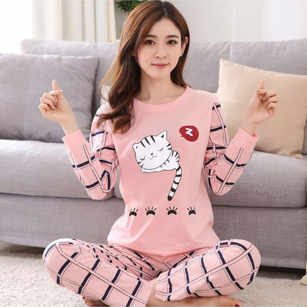 Cartoon pajamas two-piece suit