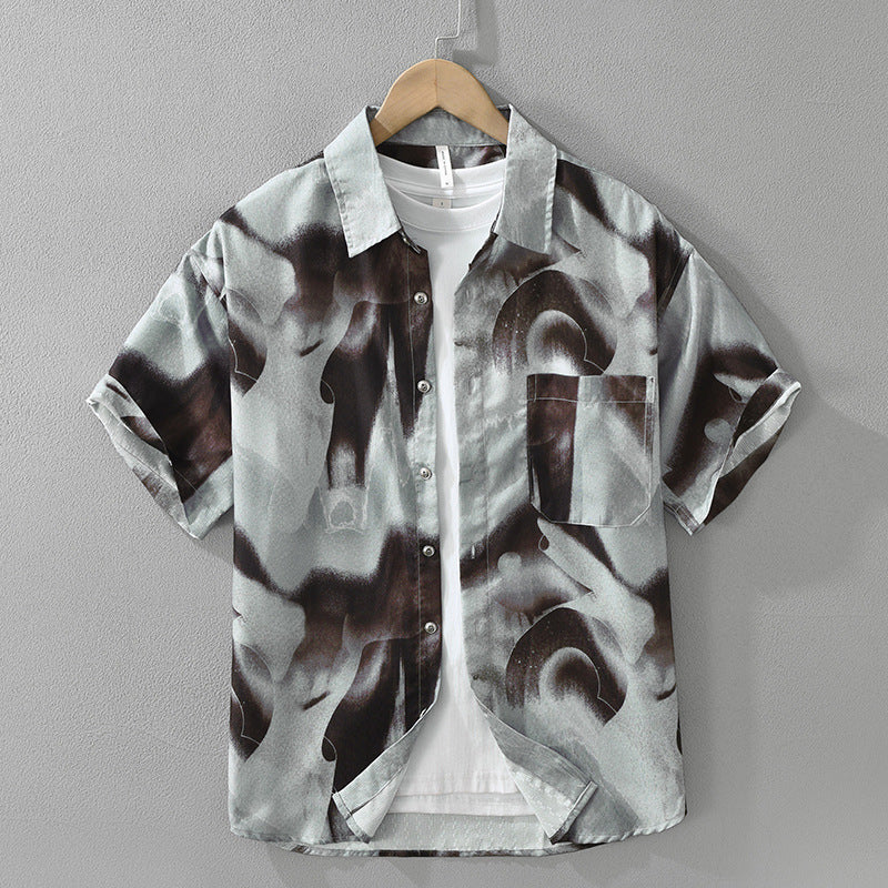 Trendy Printed Short Sleeve Shirt
