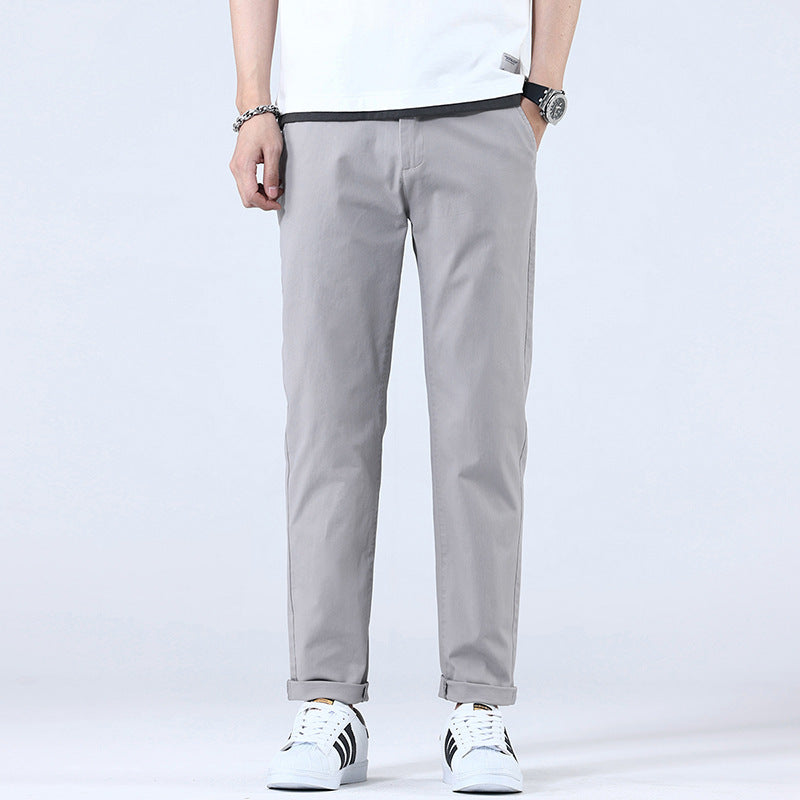 Slim Fit Straight Stretch Trousers