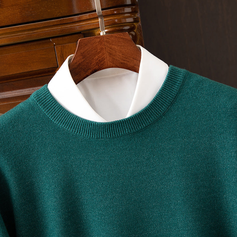 Round Neck Pullover Bottoming Shirt Loose Long Sleeve Sweater