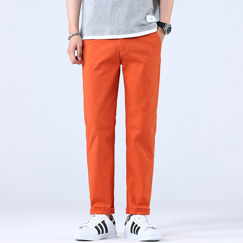 Slim Fit Straight Stretch Trousers