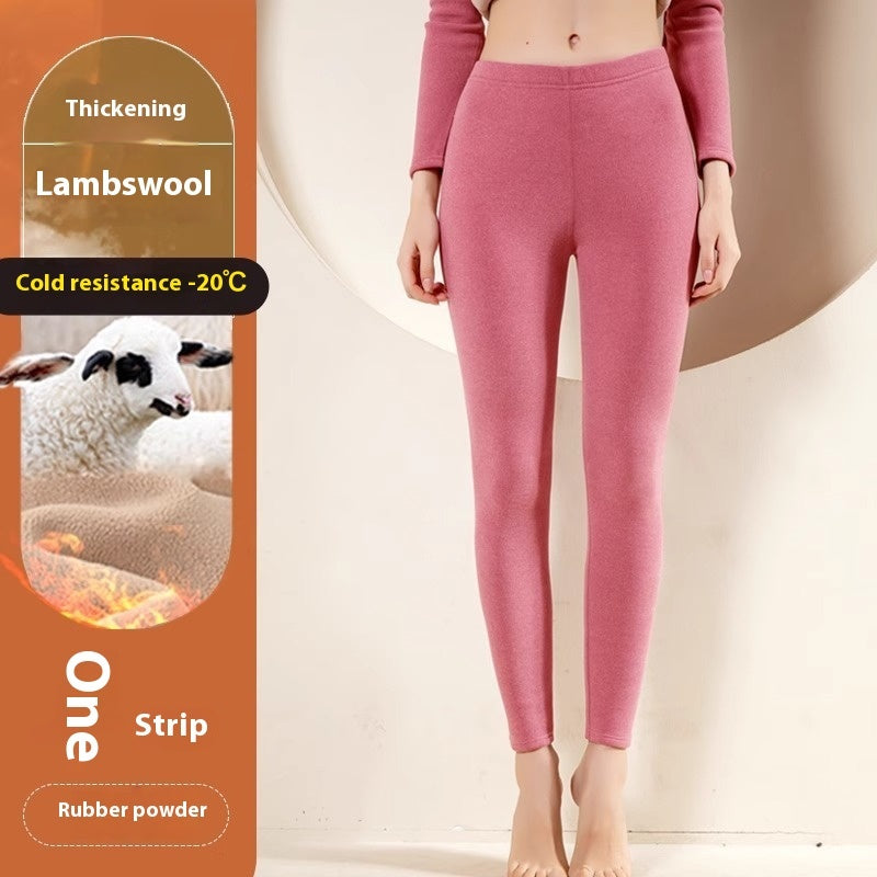 Warm Cashmere Leggings Winter Solid Slim Pants Trousers