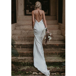 Little White Evening Gown With Train Brigade