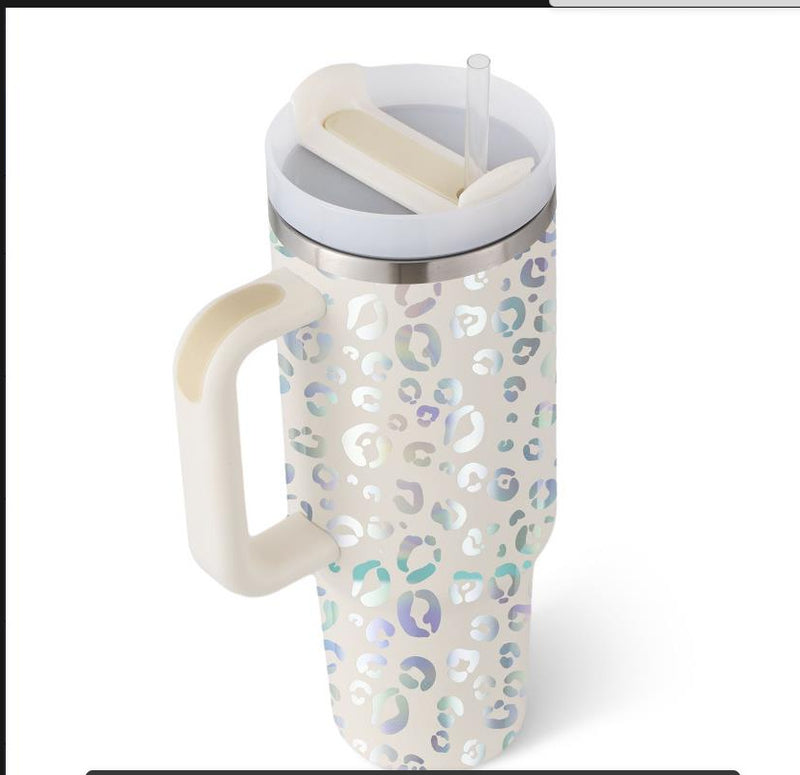 40 Oz Tumbler With Handle Straw Stainless Steel