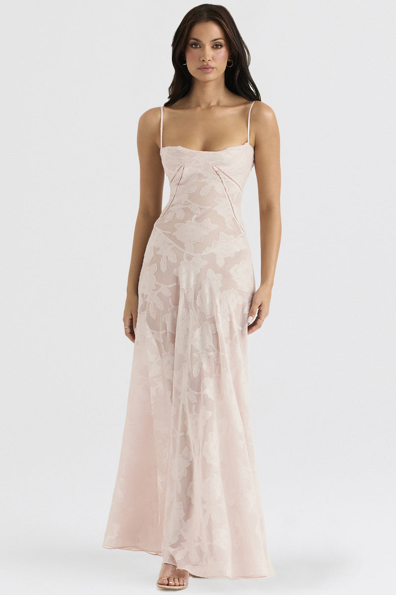 Suspender Summer Slim Back Lace-up Long Dress