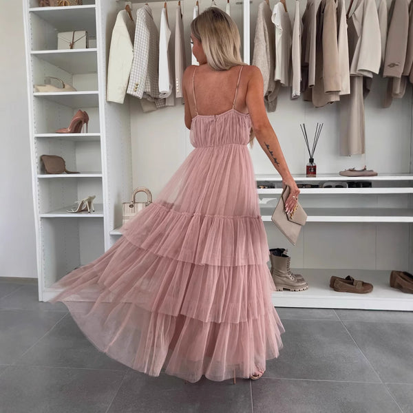 Sexy Mesh Slip Dress Women
