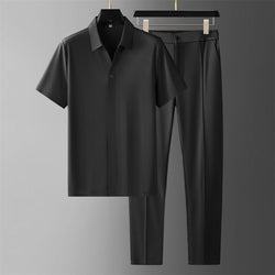 Ultra-thin Silky Ice Silk Seamless Adhesive Short Sleeve Shirt Outfit
