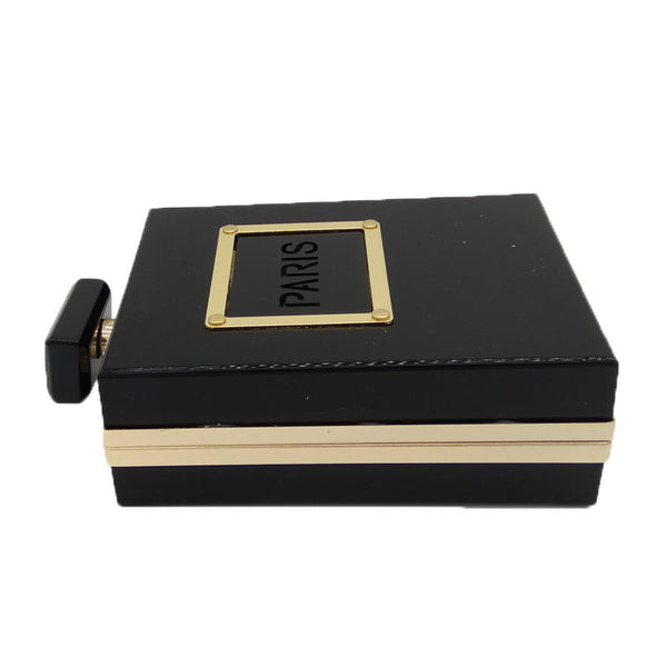 FGG Acrylic Bag European And American Dinner Bag Acrylic Perfume Bottle Banquet Bag Letter Chain Evening Dress Women&#039;s Bag