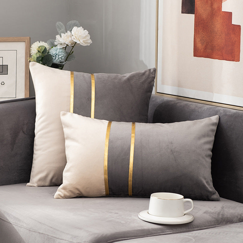 Sofa Pillowcase Velvet Bedside Living Room Waist Pillow