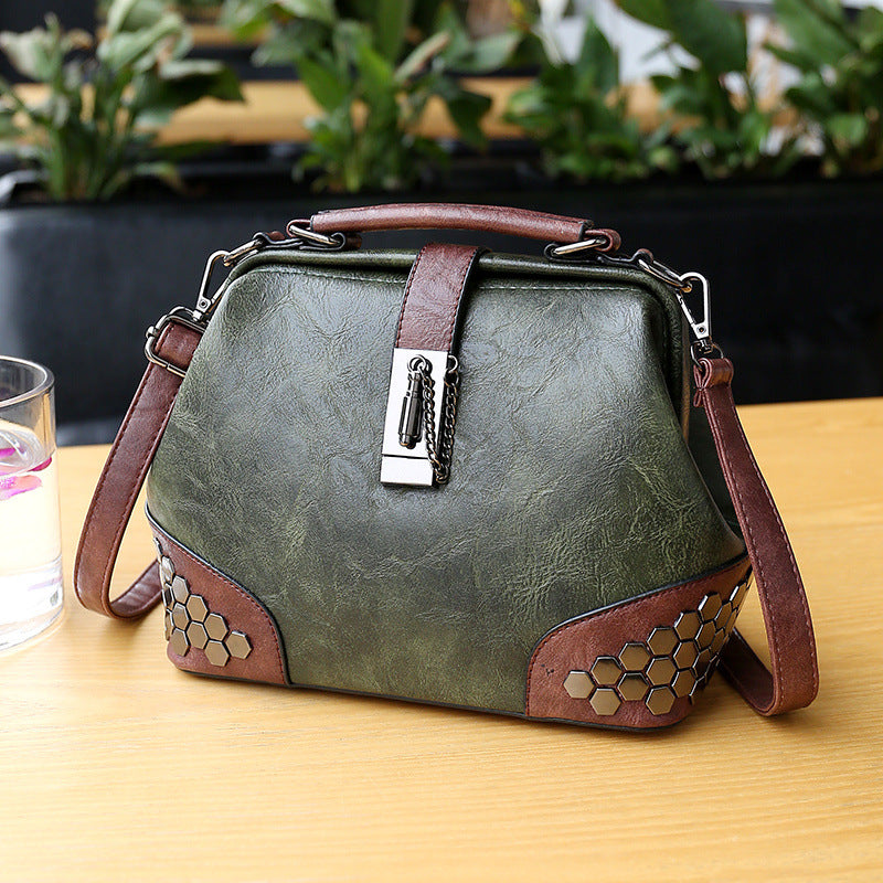 Bag 2023 Foreign Trade New Women&#039;s Bag Retro Lock Shoulder Bag Women&#039;s Messenger Bag