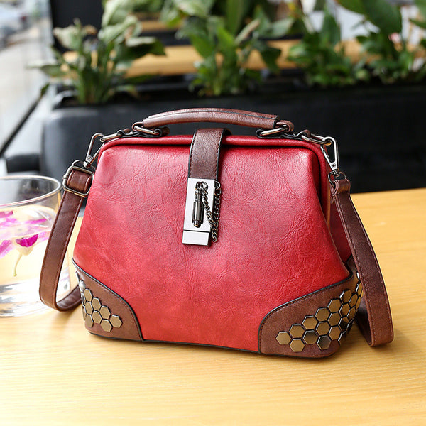 Bag 2023 Foreign Trade New Women&#039;s Bag Retro Lock Shoulder Bag Women&#039;s Messenger Bag